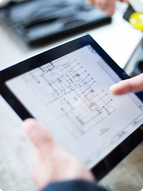 anso discusses project details with customers